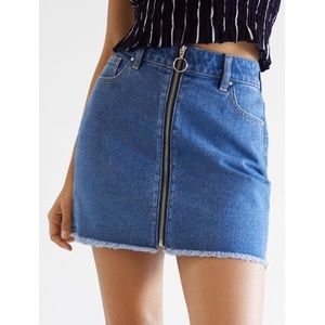 Zip Up O ring Denim PacSun Skirt